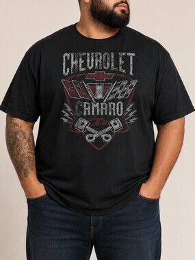 Chevrolet Camaro Graphic Tee Black Men’s 3XL Y2K Era Shirt Grunge Americana